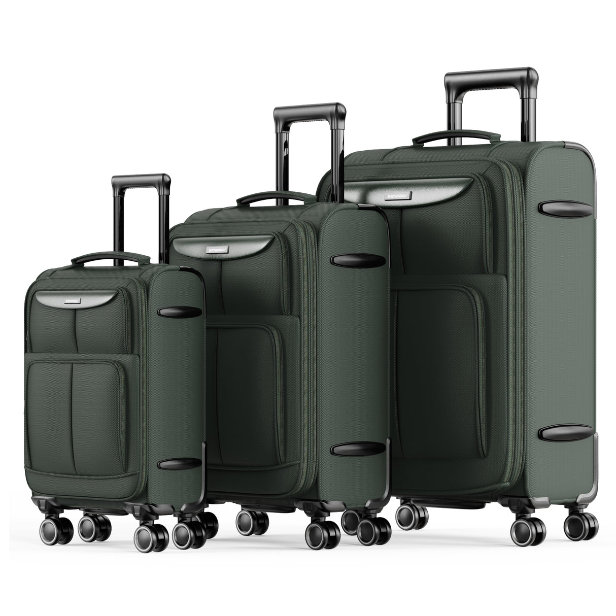 SHOWKOO Softside I Luggage 3-piece Set RED