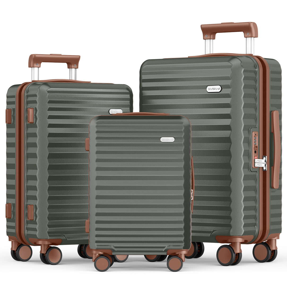 SHOWKOO I Luggage 3-Piece Set BLACK