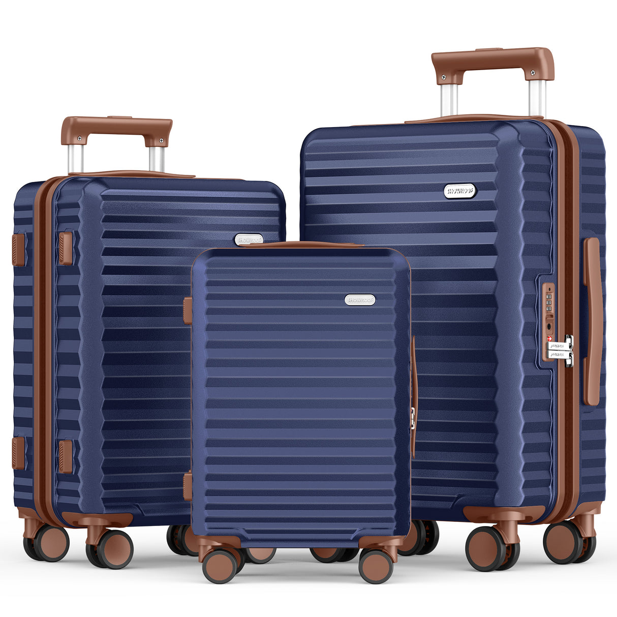 SHOWKOO I Luggage 3-Piece Set BLACK
