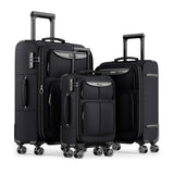 SHOWKOO Softside I Luggage 3-piece Set RED