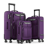 SHOWKOO Softside I Luggage 3-piece Set RED