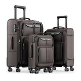 SHOWKOO Softside I Luggage 3-piece Set RED